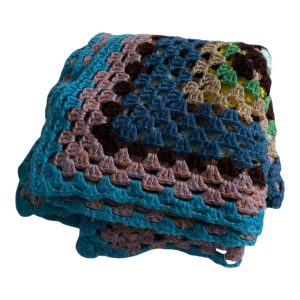 Plaid au crochet fait main vintage granny square