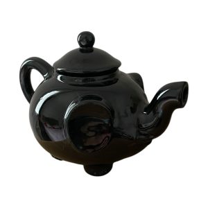 Théière forme éléphant céramique noire
