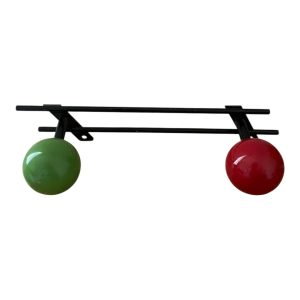 Porte manteau boules vintage rouge vert