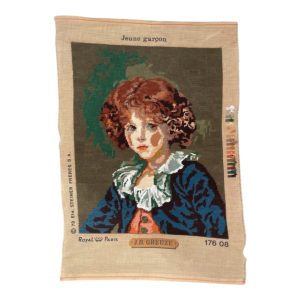 Tapisserie canevas vintage jeune garçon