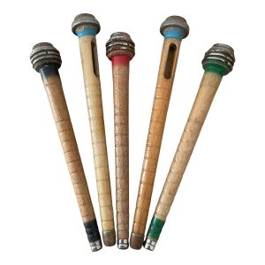 Lot de 5 navettes d’atelier de couture vintage en bois
