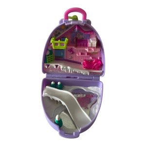 Polly Pocket 1995 boite valise Snow Montain et luge