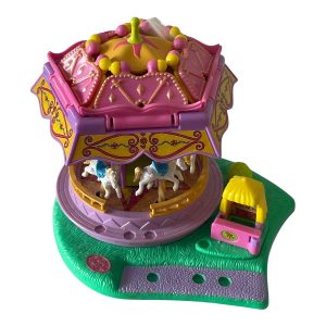 Polly Pocket 1996 Carousel avec 3 personnages