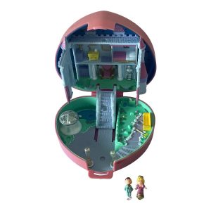Polly Pocket 1992 boite cœur Starlight Castel princesse et prince